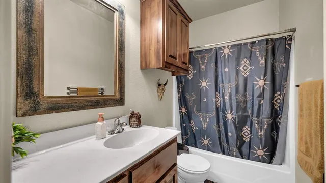 a view of a chairs and tables in patio