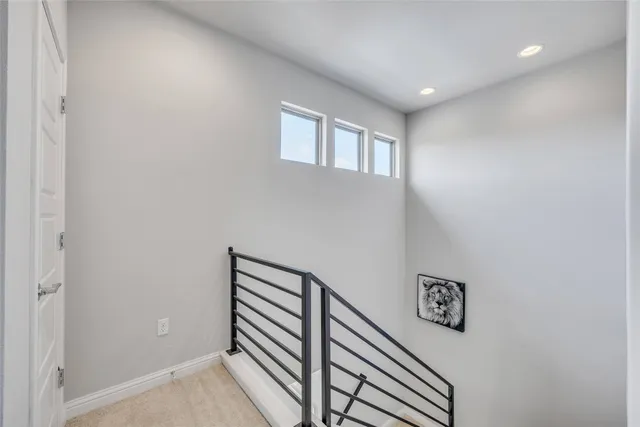 a view of a hallway with entryway