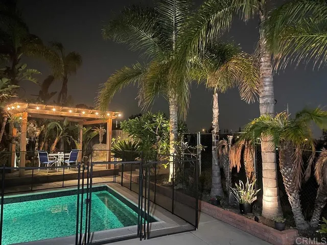 a view of outdoor space with seating area