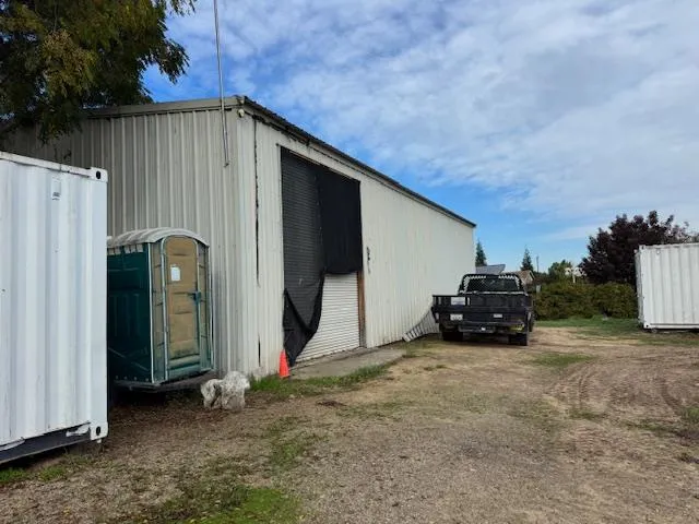 a view of a utility room with truck parked