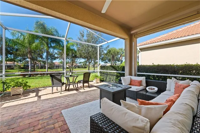 a outdoor living space with furniture and garden view