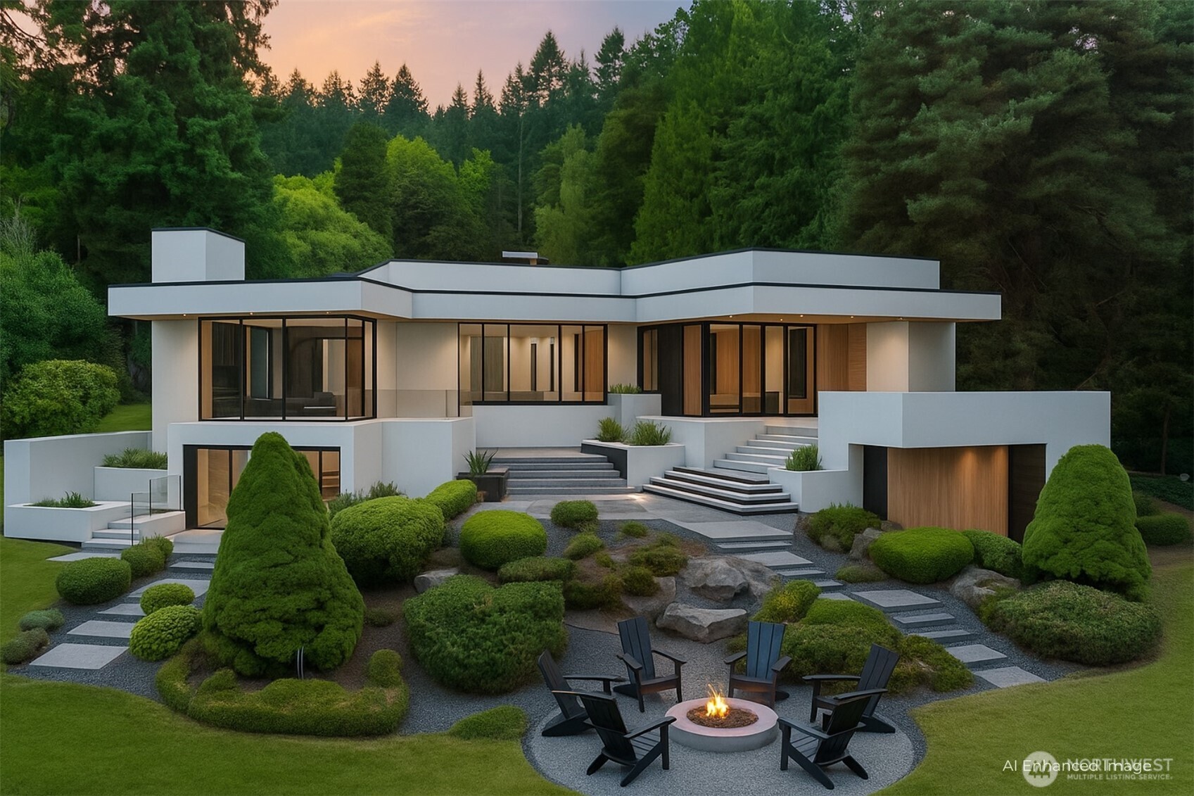 4802 East Mercer Way Mercer Island, WA 98040 - Photo 14 of 33 a front view of a house with a yard