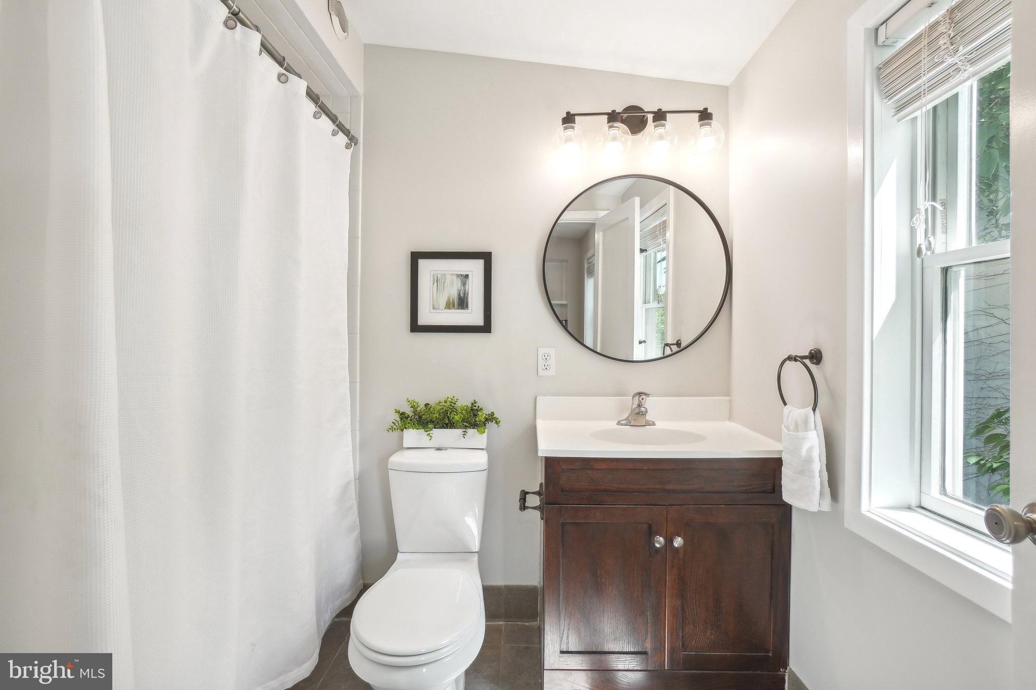 708 5th Street Southeast Washington, DC 20003 - Photo 20 of 25 a bathroom with a sink a toilet and a mirror