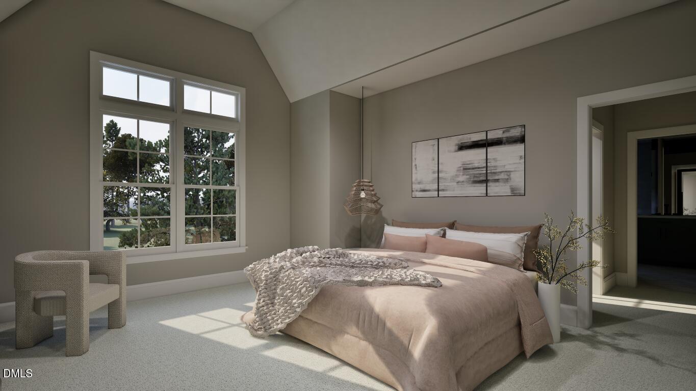 7429 Summer Tanager Trail Raleigh, NC 27614 - Photo 35 of 43 a bedroom with a bed and a large window