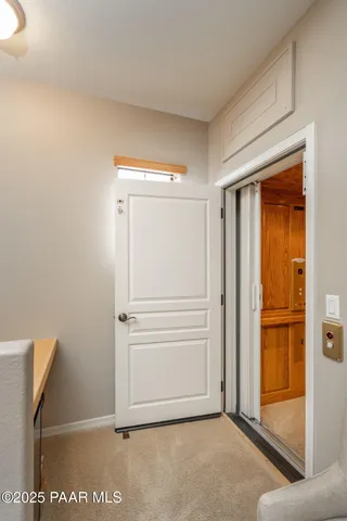 a view of a closet area