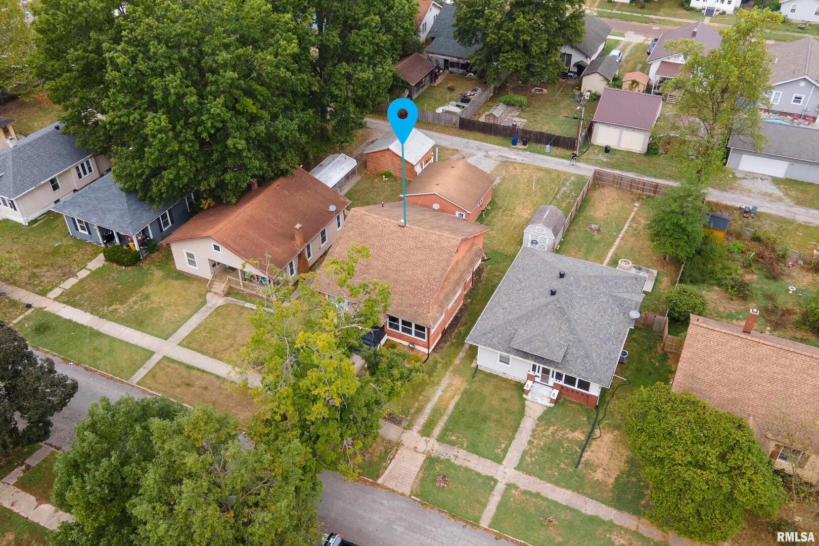 2120 Logan Street Murphysboro, IL 62966 - Photo 27 of 30 an aerial view of a house with a yard basket ball court and outdoor seating