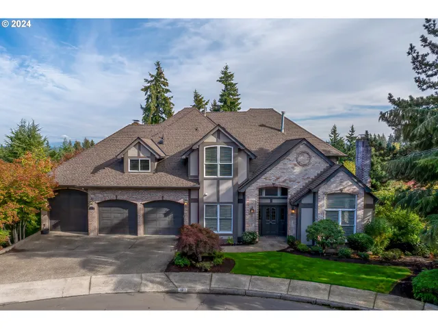 a view of a yard with a tree