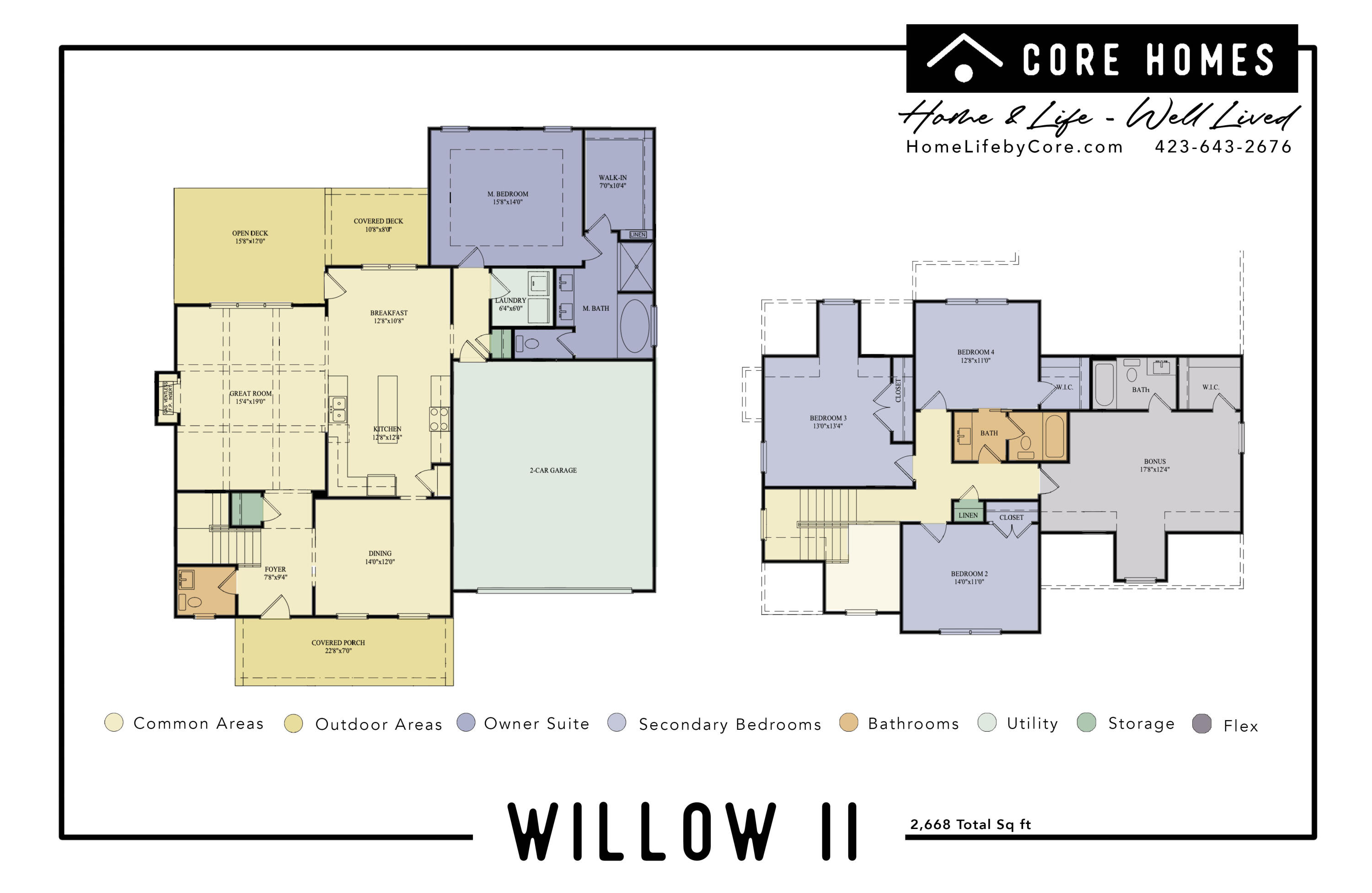 10587 Flicker Way, Unit 129 Apison, TN 37302 - Photo 2 of 2 WillowII_FP_rendered