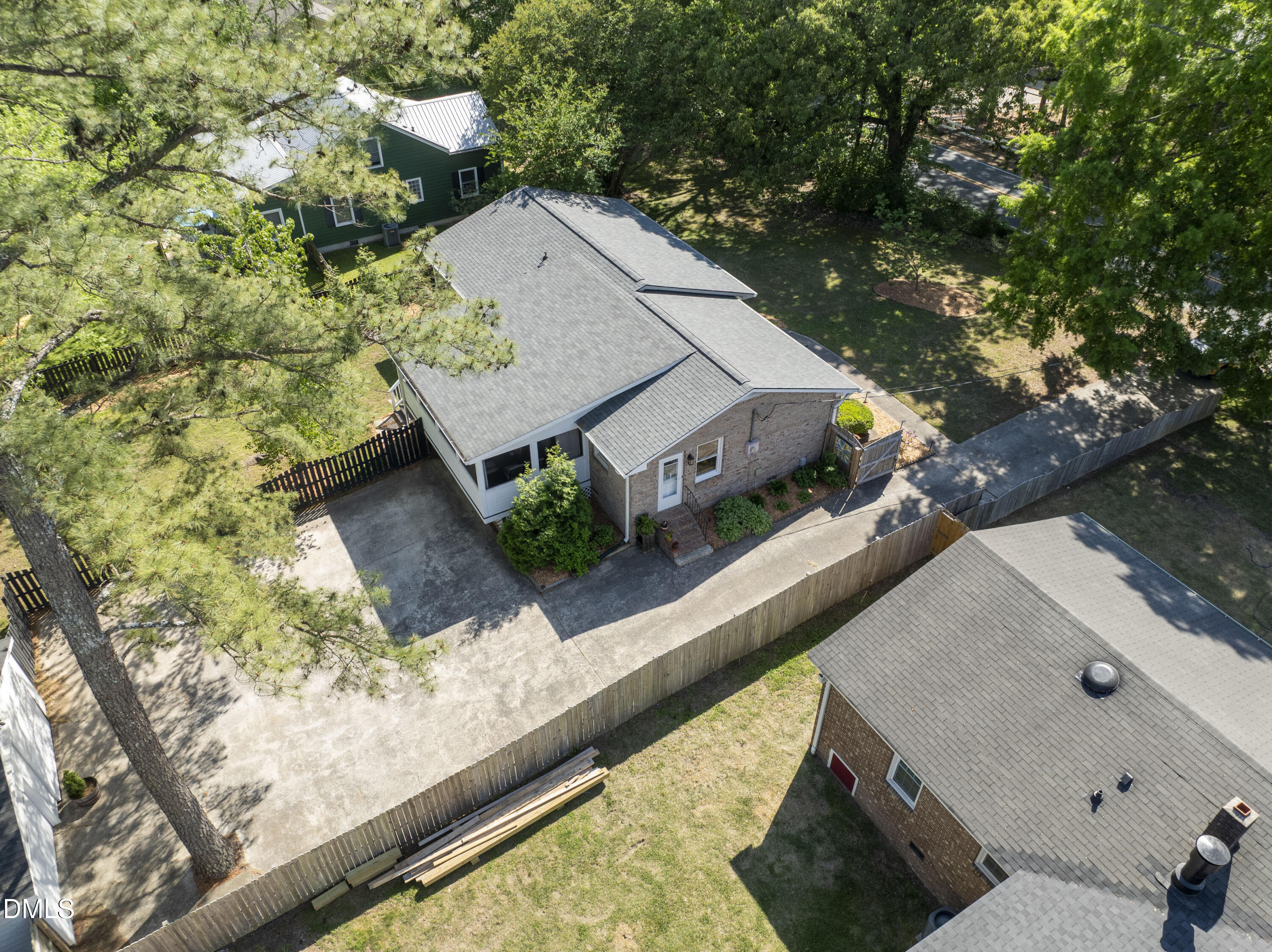 3419 Old Chapel Hill Road Durham, NC 27707 - Photo 35 of 38 an aerial view of house with yard