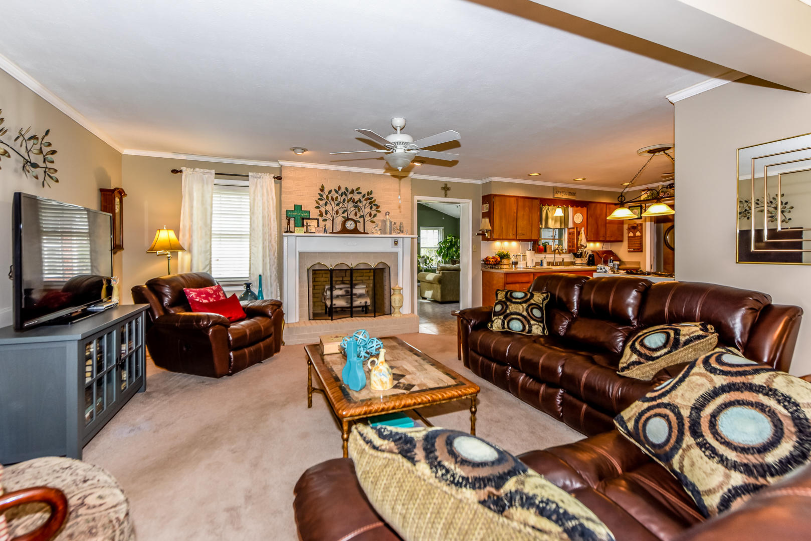 LIVING ROOM WITH FIREPLACE