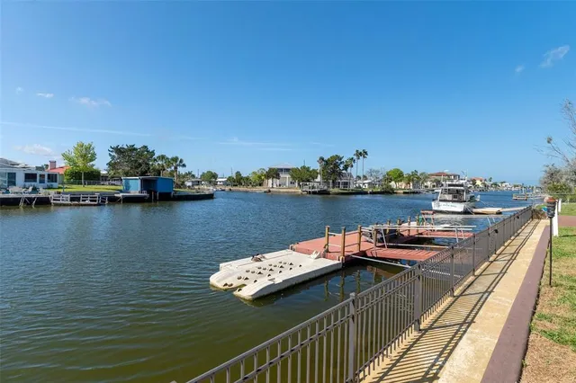 a view of a lake with deck