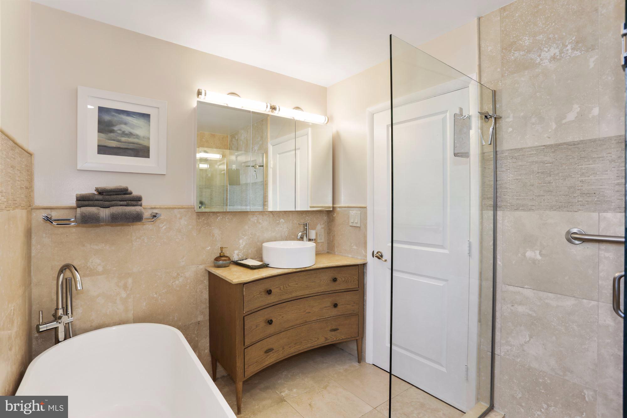 203 Tapawingo Road Southeast Vienna, VA 22180 - Photo 19 of 33 Master Bathroom with separated Tub and shower.