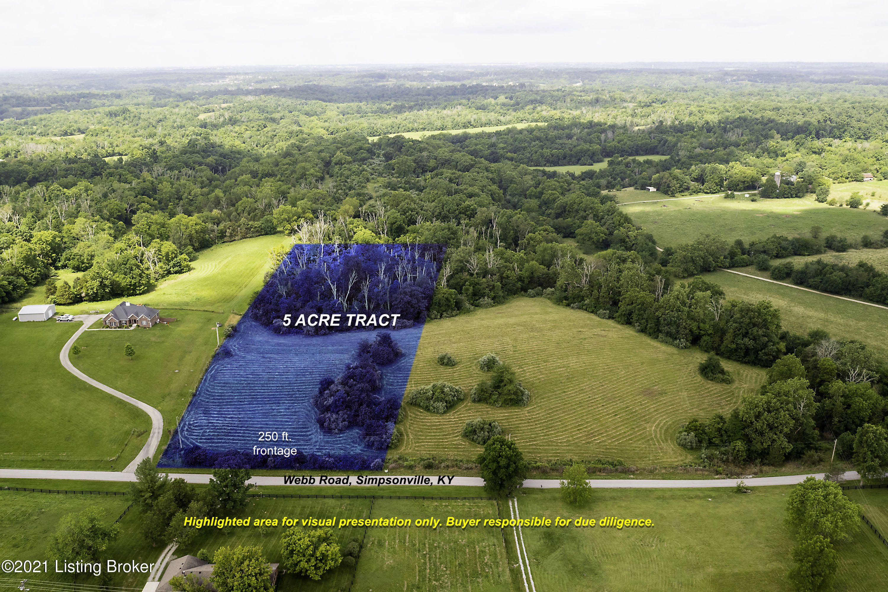 3521 Webb Road, Unit TRACT A Simpsonville, KY 40067 - Photo 1 of 1 webb rd approximate