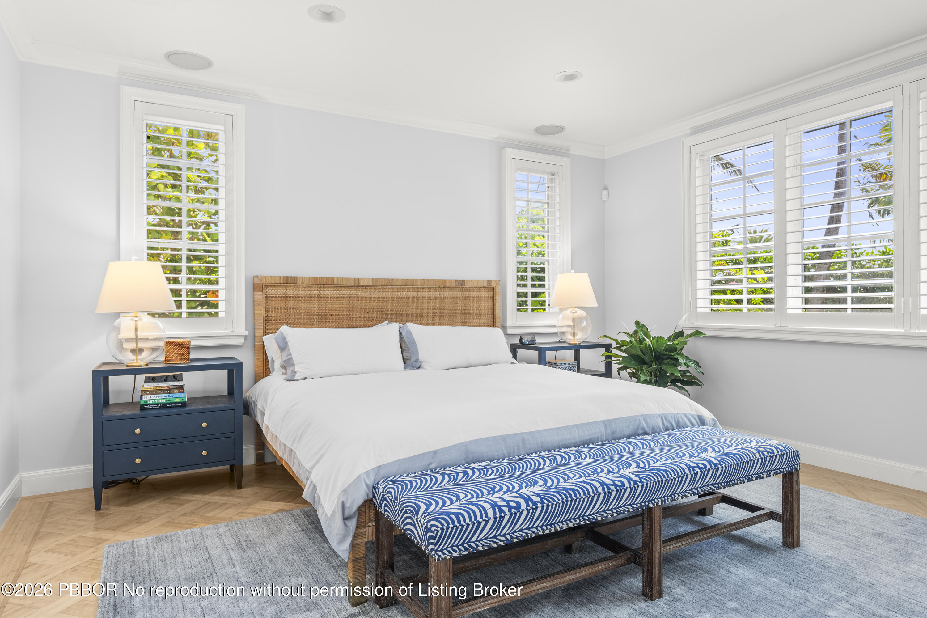 156 Dolphin Road Palm Beach, FL 33480 - Photo 12 of 21 a spacious bedroom with a bed and a window