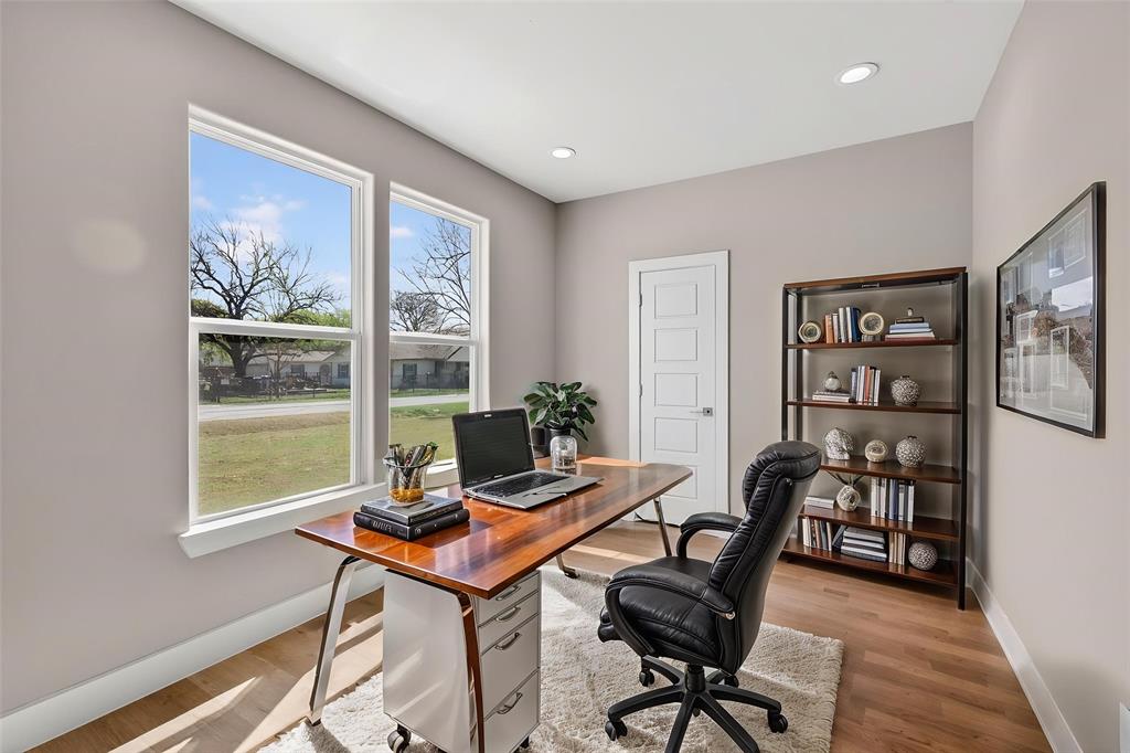 900 Cope Street Mansfield, TX 76065 - Photo 17 of 37 a view of a workspace with furniture and a window