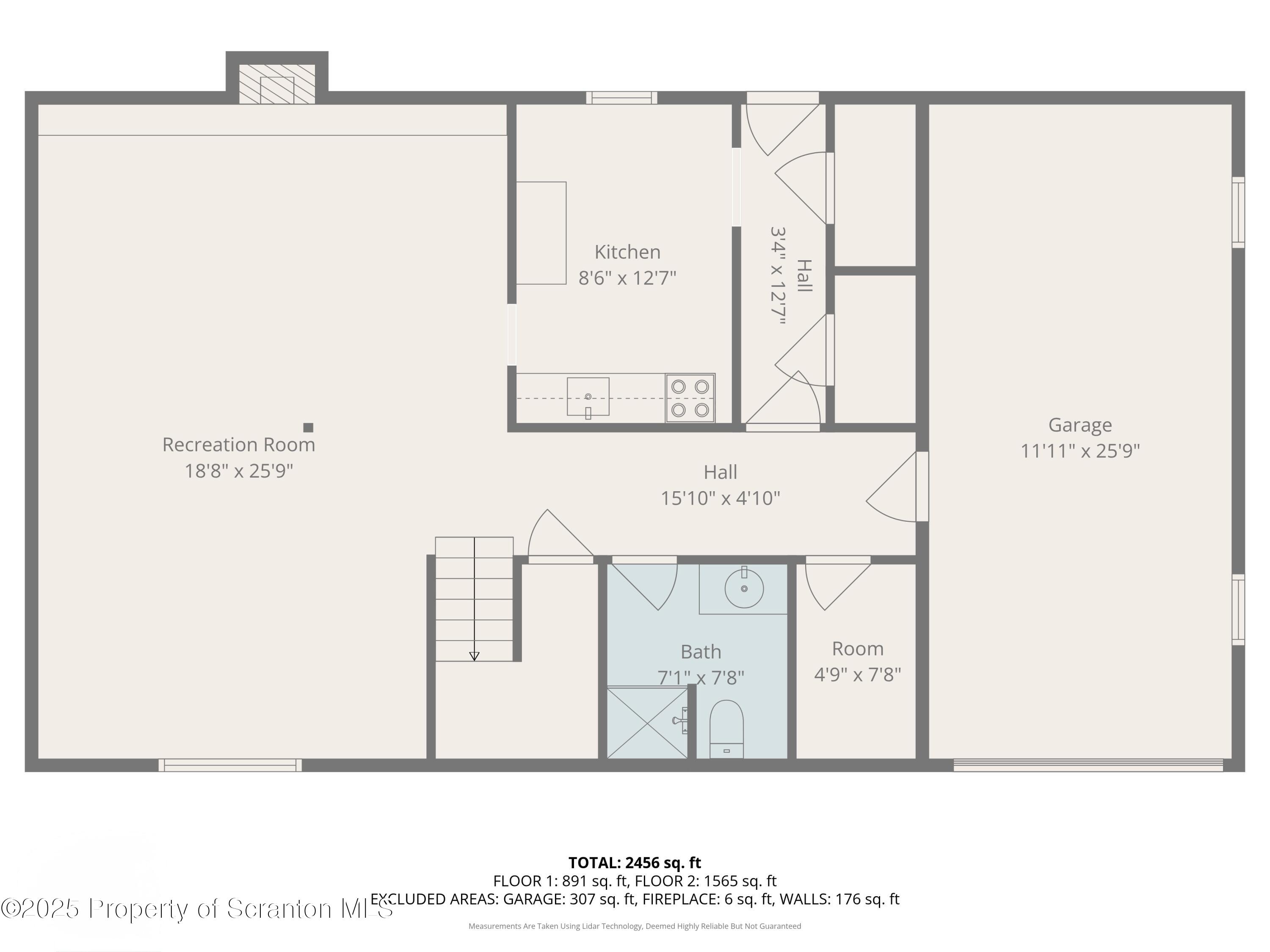 303 Drake Street Old Forge, PA 18518 - Photo 37 of 39 floorplan