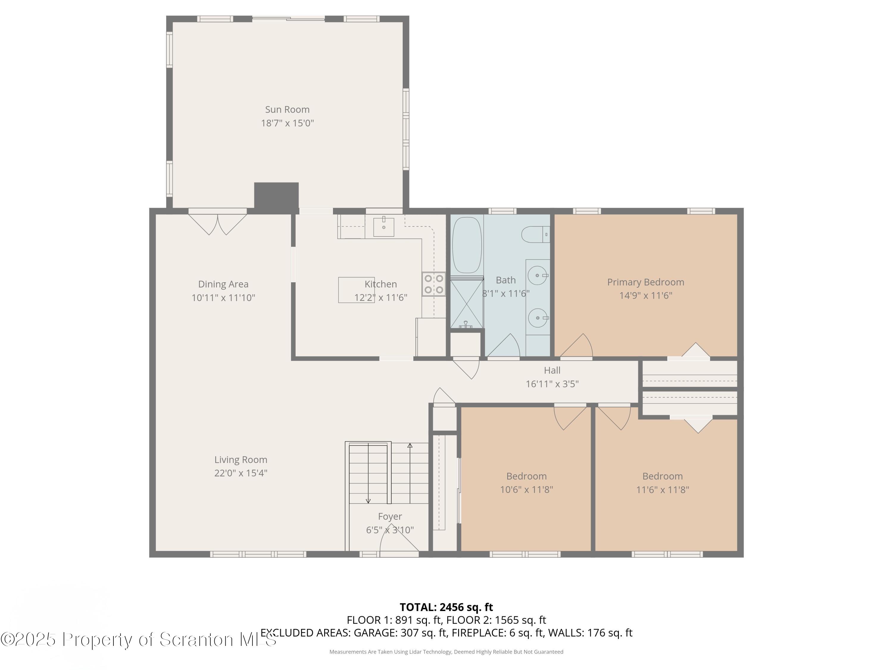 303 Drake Street Old Forge, PA 18518 - Photo 38 of 39 floorplan