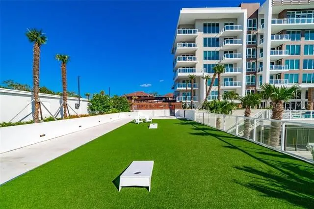 a view of building with garden