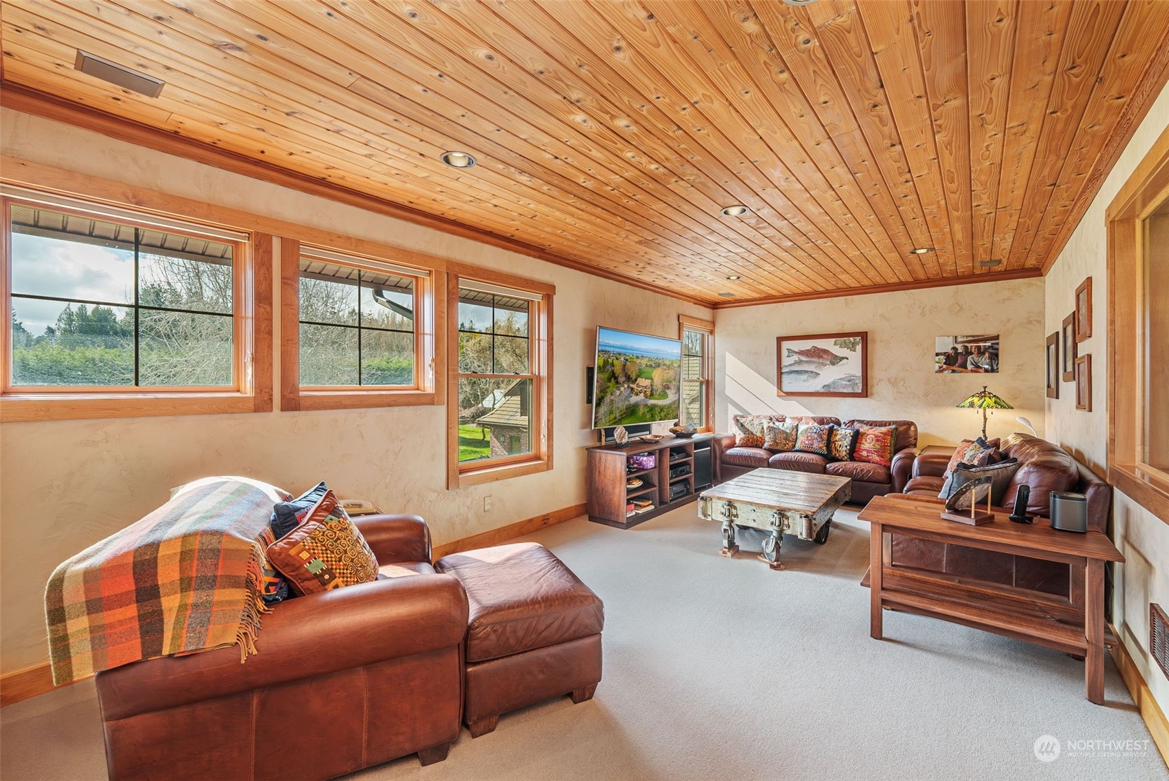 2325 Cays Road Sequim, WA 98382 - Photo 18 of 36 a living room with furniture a ceiling fan and a window