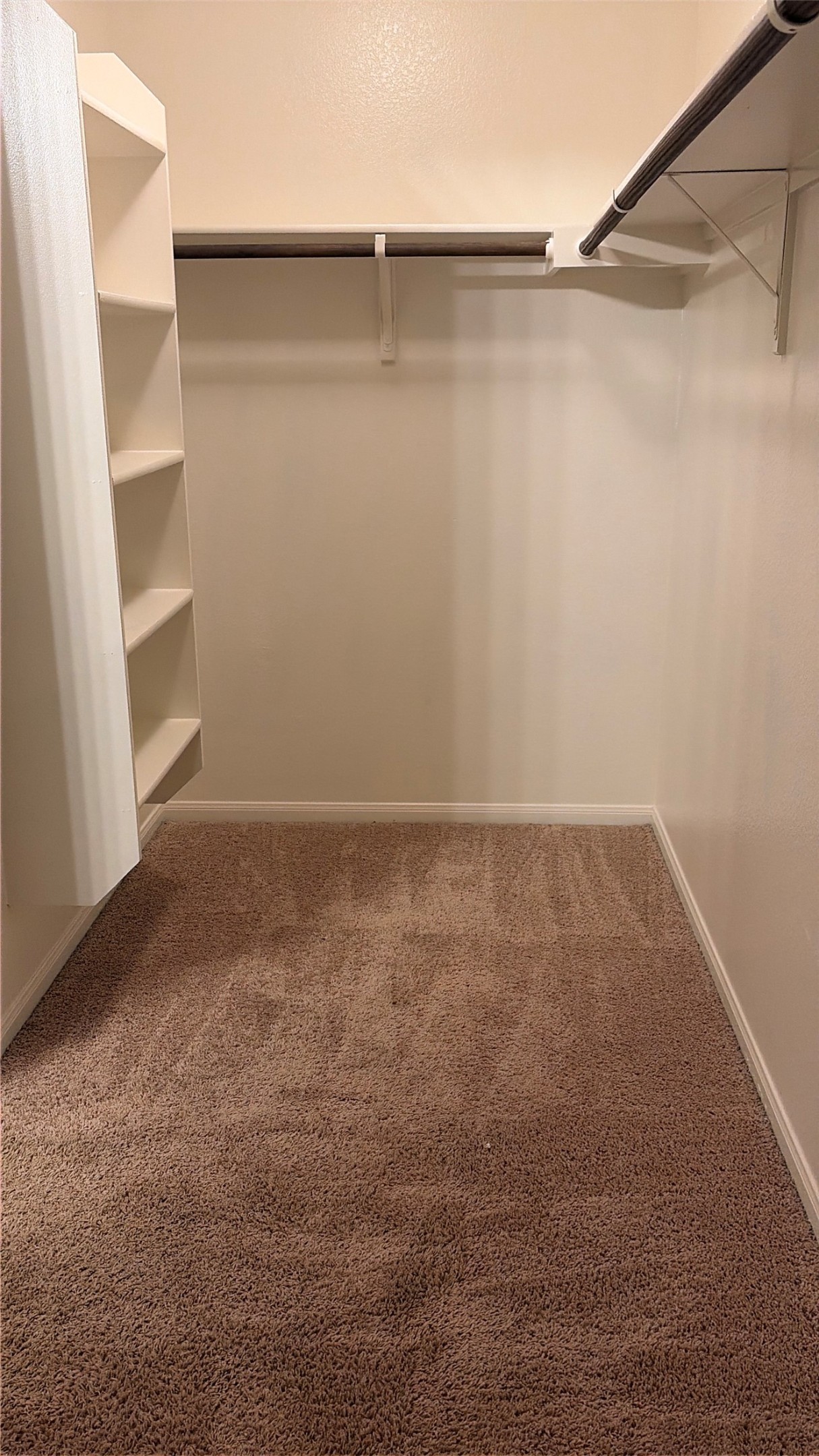 137 Rafe Court Kyle, TX 78640 - Photo 8 of 36 A well-organized closet space with ample shelving and hanging rods.