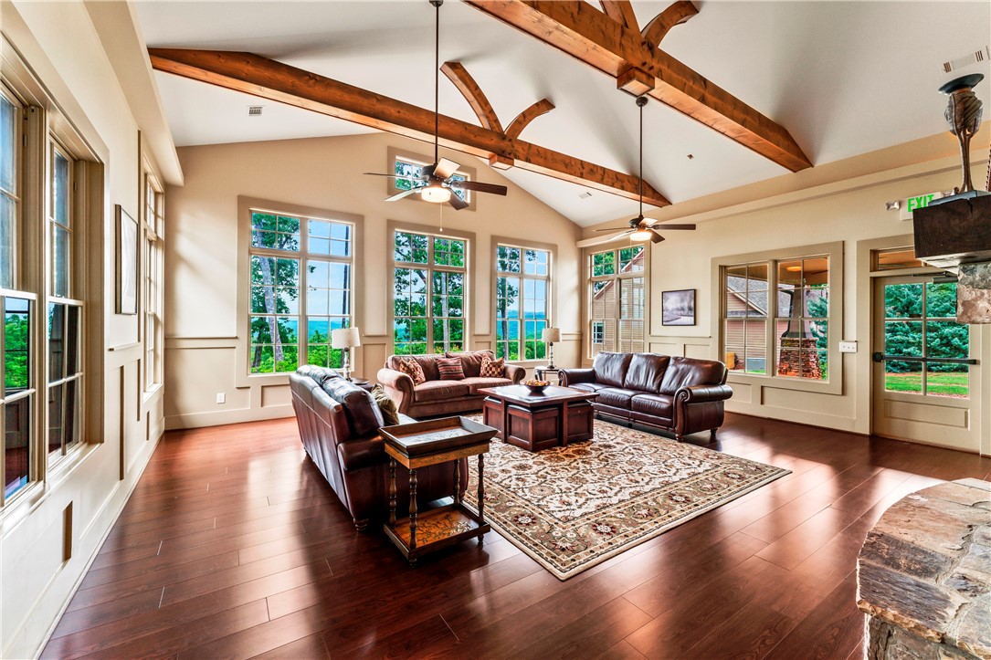 110 Gabriel Way Pickens, SC 29671 - Photo 45 of 48 Community Center. Rich hardwood floors and beamed vaulted ceilings create a grand, inviting living space.