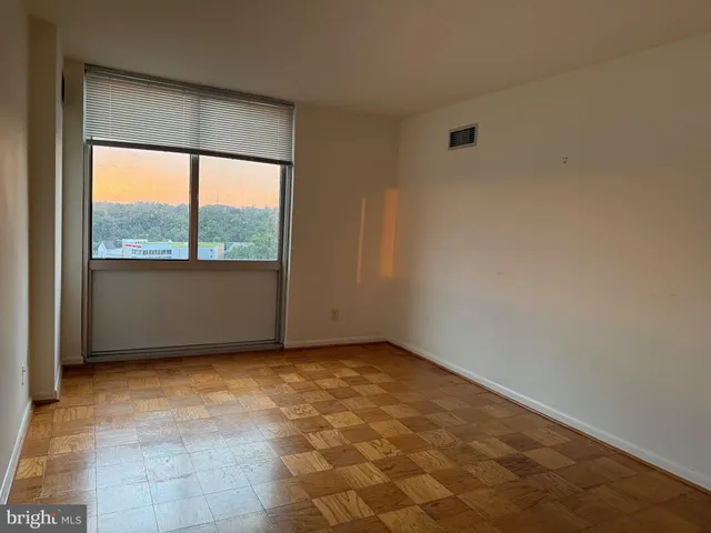 an empty room with a window