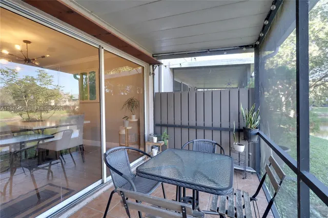 a view of a park with a slide