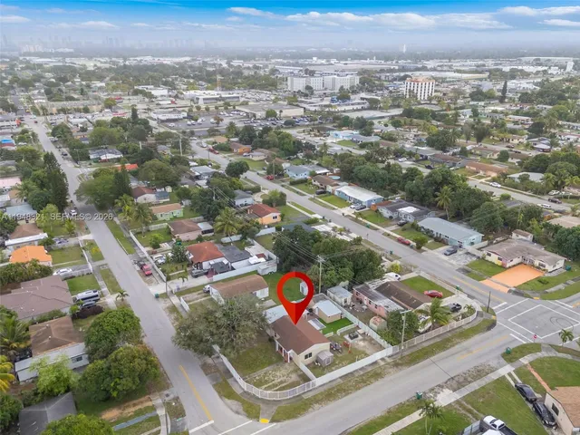 an aerial view of multiple house