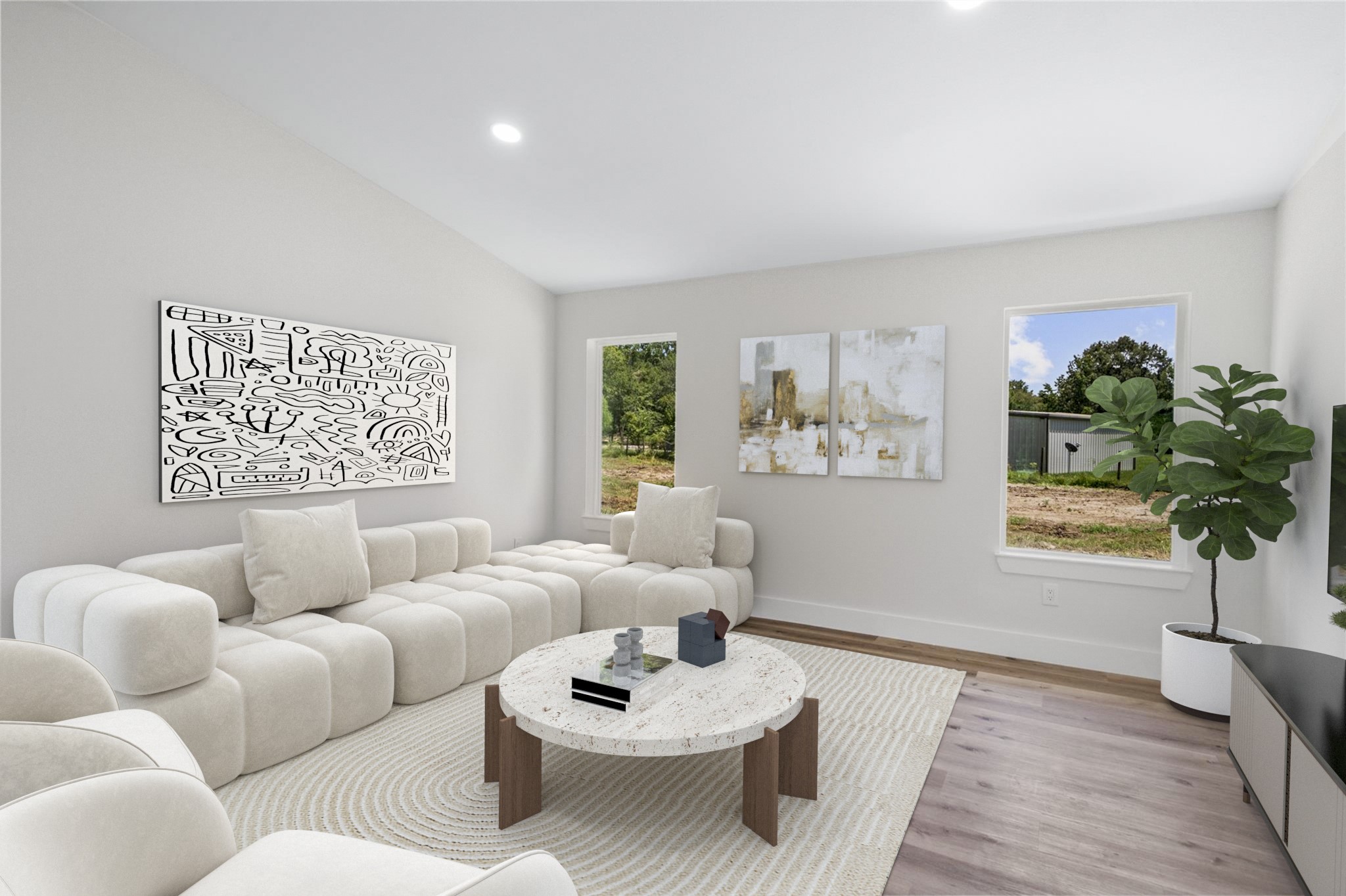 12019 Beth Lane Magnolia, TX 77354 - Photo 13 of 49 a living room with furniture and a potted plant
