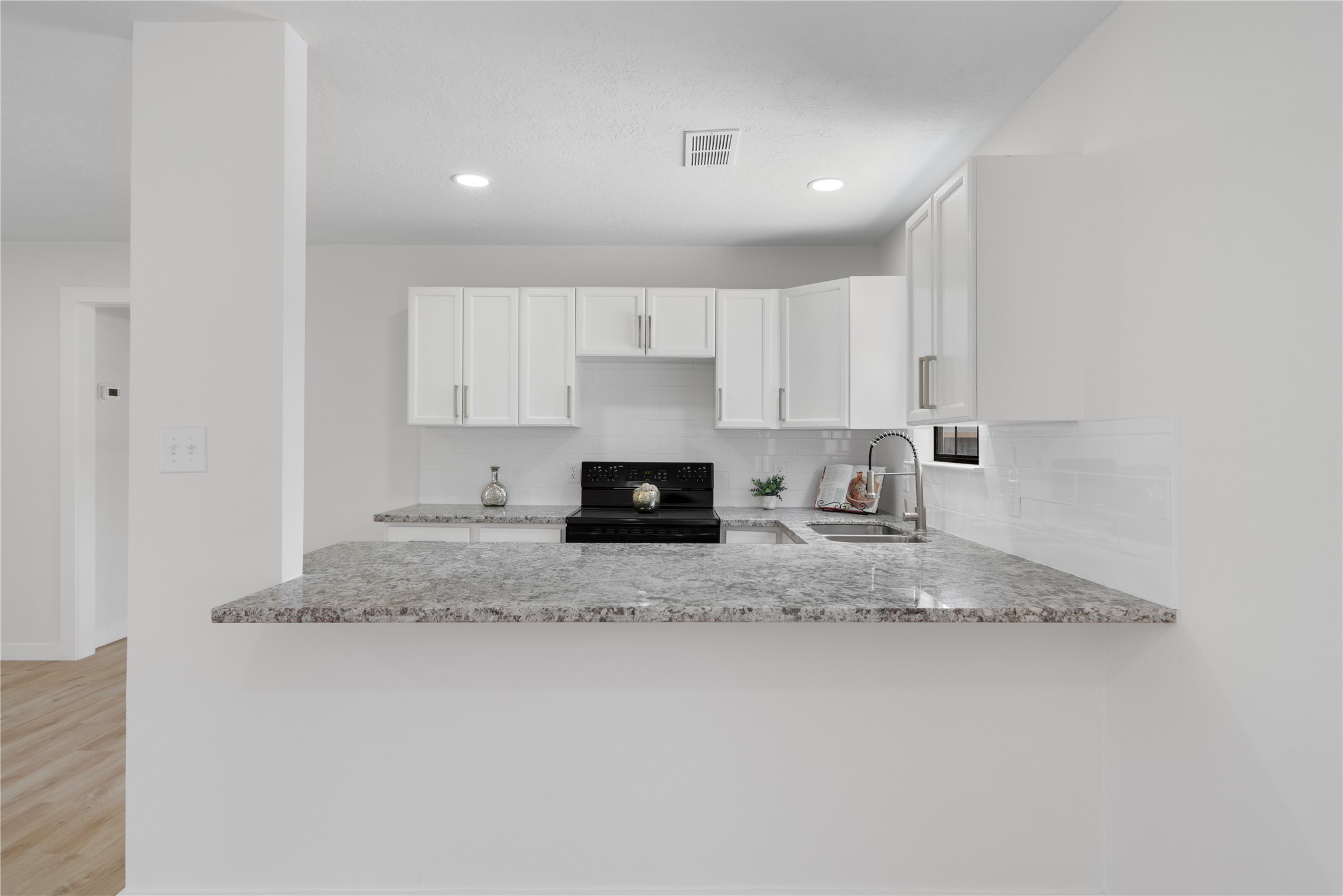 12019 Beth Lane Magnolia, TX 77354 - Photo 34 of 49 Apartment- Breakfast bar, new stovetop, granite countertops, modern hardware, led lighting.