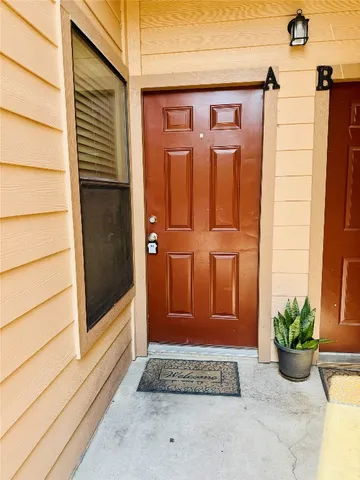 a view of front door of house