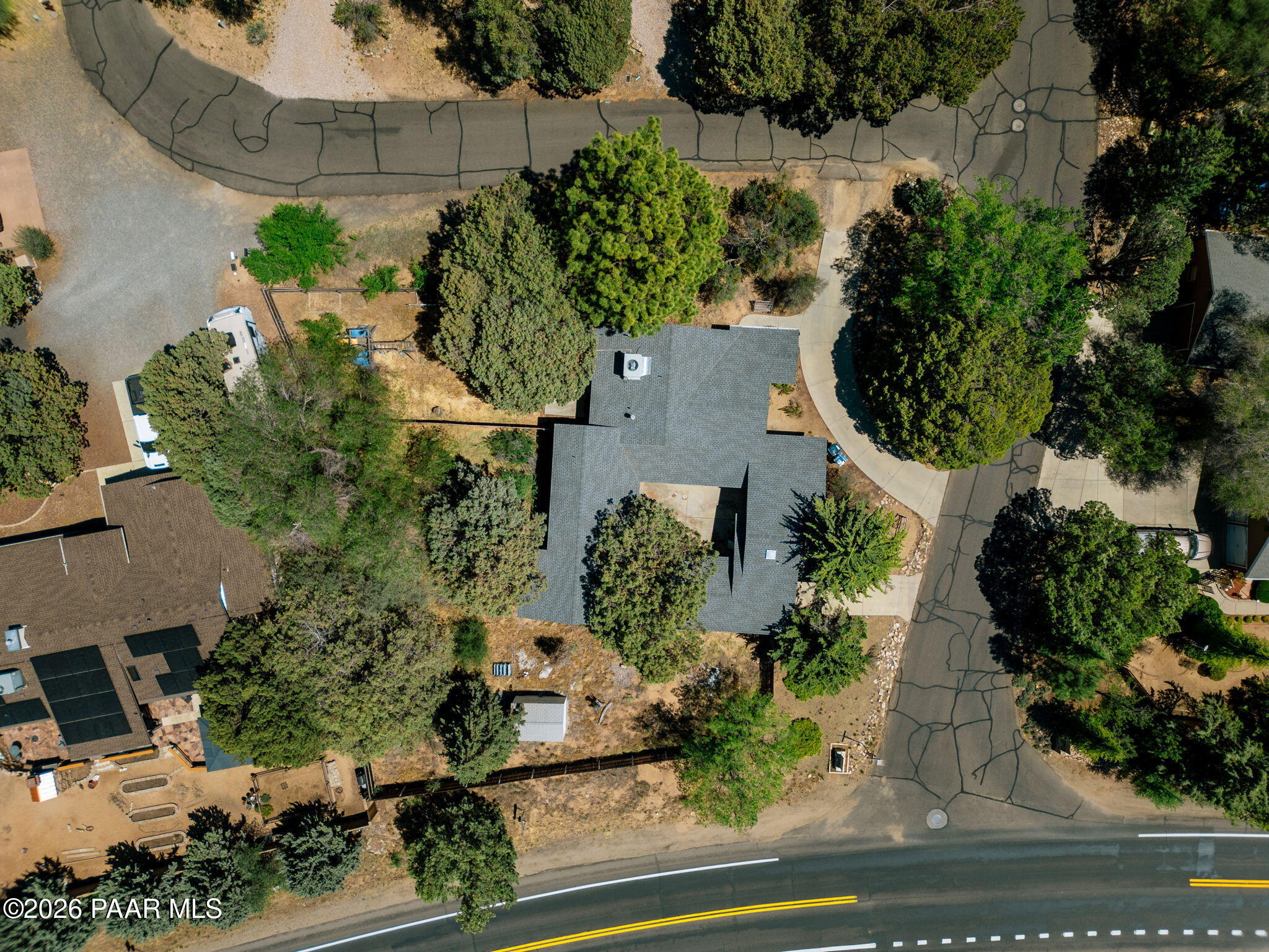 1710 Grandview Road Prescott, AZ 86305 - Photo 40 of 47 an aerial view of a house with a yard