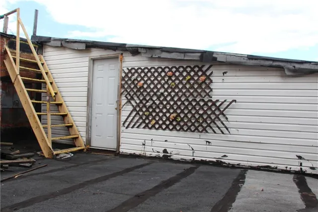 a backyard of a house