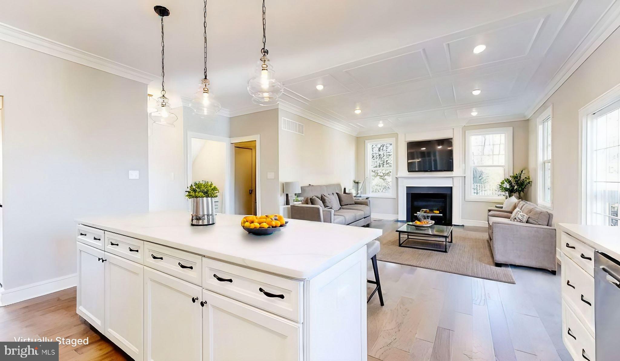 51 Edison Road Cherry Hill, NJ 08034 - Photo 11 of 22 a living room with furniture and a fireplace
