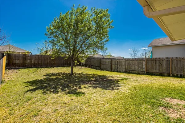 a view of a backyard
