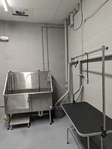 a view of a bike garage