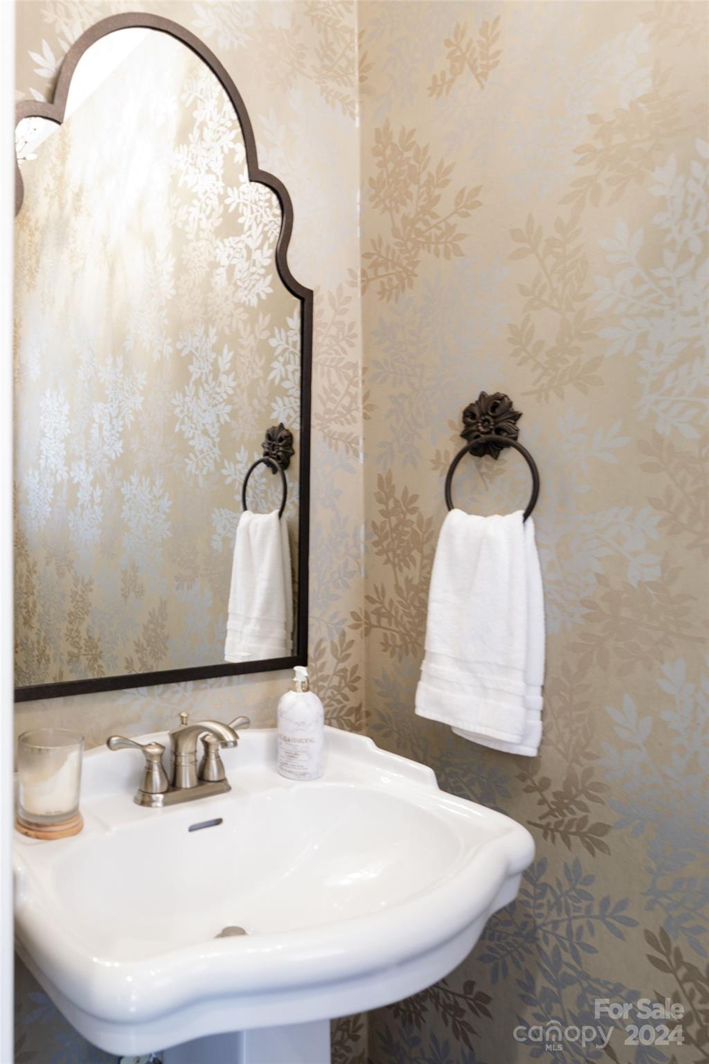 1201 Lost Oak Road Charlotte, NC 28270 - Photo 18 of 46 a bathroom with a sink and mirror