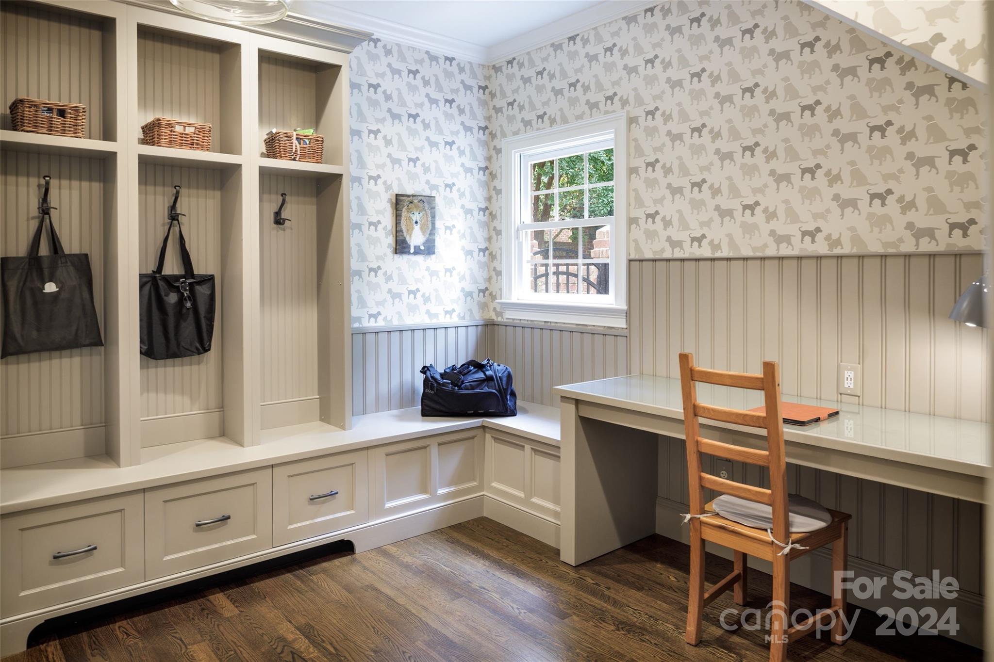 1201 Lost Oak Road Charlotte, NC 28270 - Photo 21 of 46 a kitchen with a window and a wooden cabinets