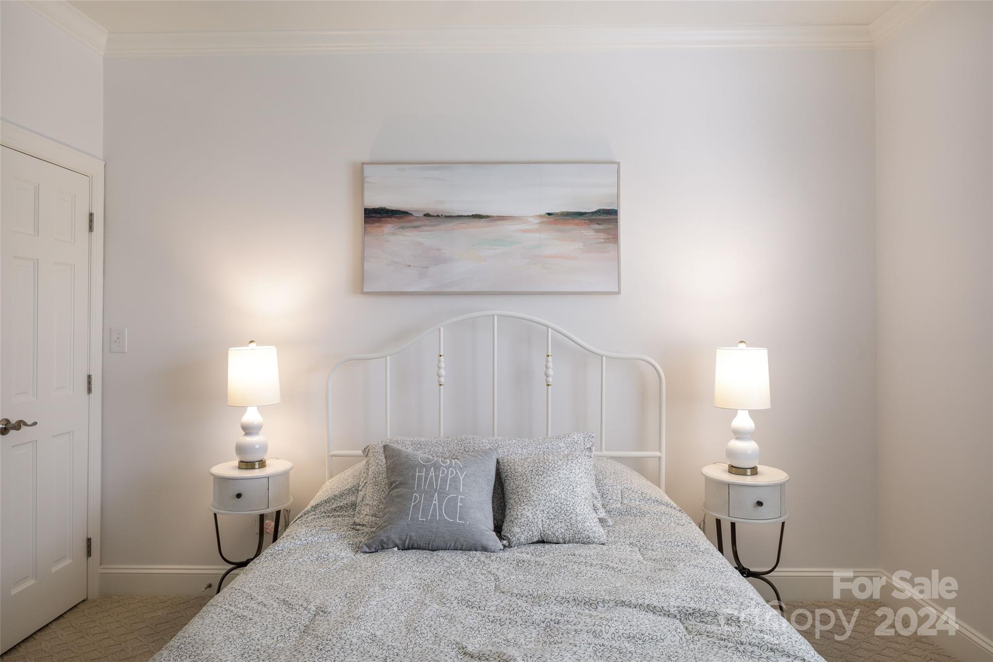 1201 Lost Oak Road Charlotte, NC 28270 - Photo 35 of 46 a bedroom with a bed and a night stand