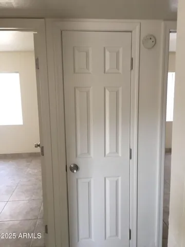 a view of a closet area