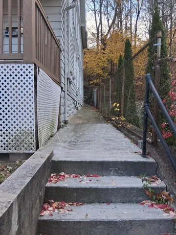 a view of outdoor space and hall