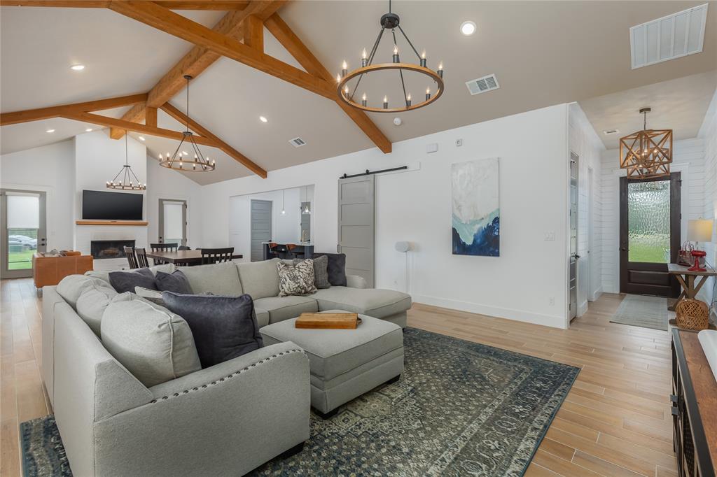 301 Dobbs Trail Springtown, TX 76082 - Photo 1 of 1 Living room featuring wood beams