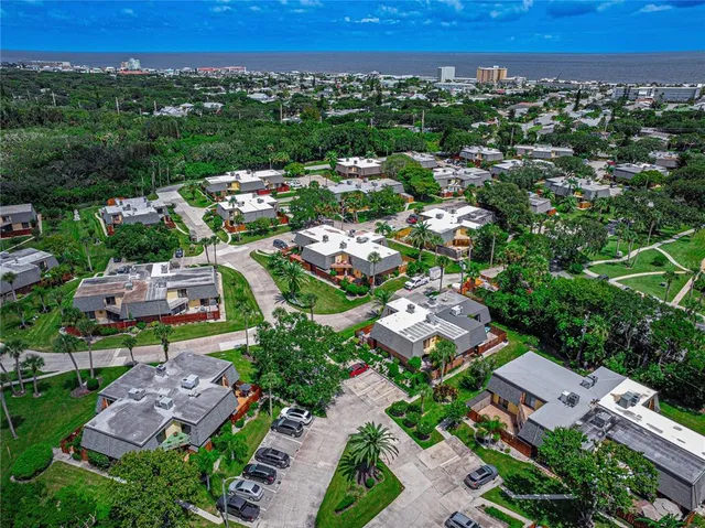 an aerial view of multiple house