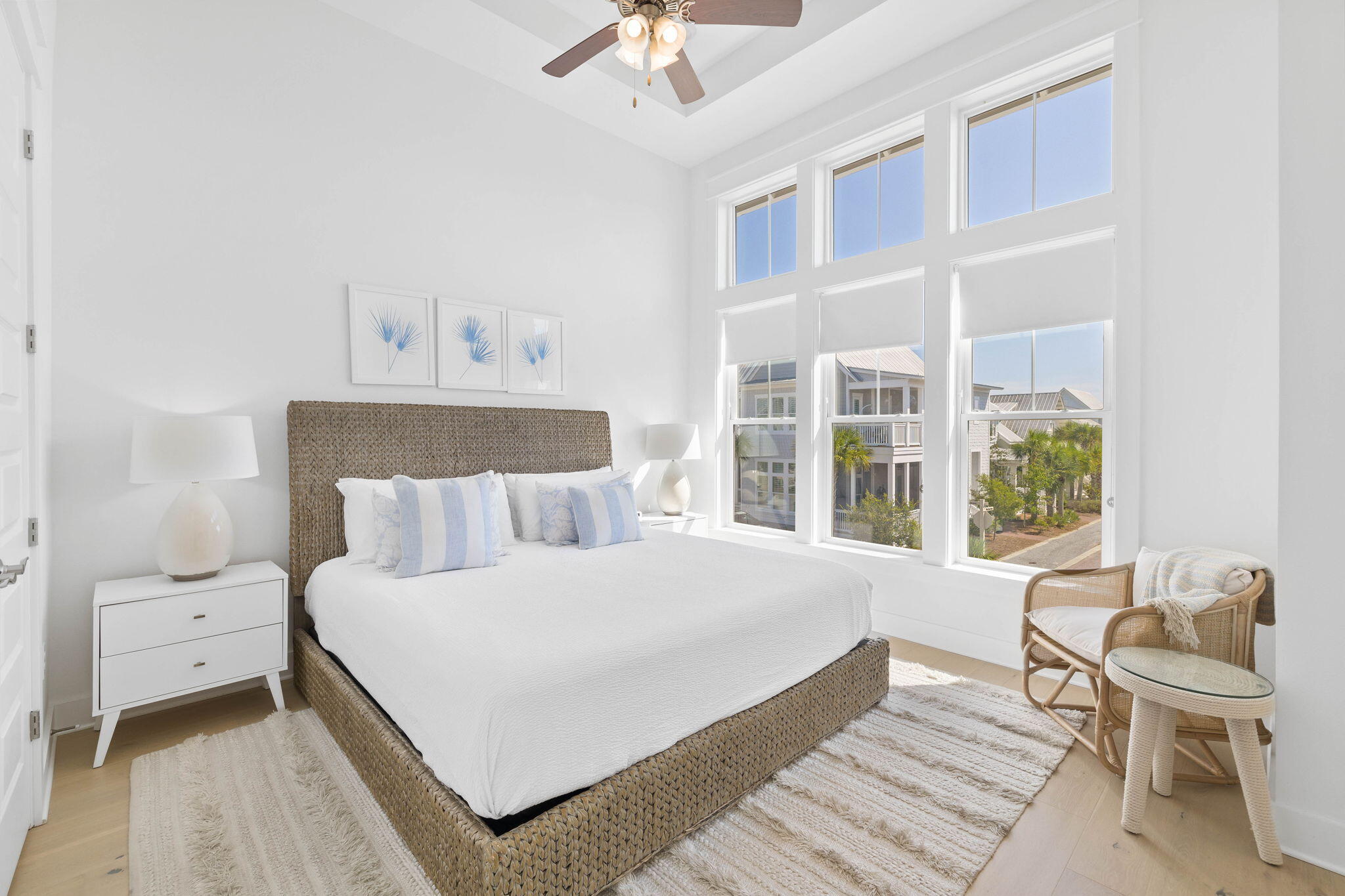 80 Wharf Ln Inlet Beach, Unit B Inlet Beach, FL 32461 - Photo 29 of 43 a bedroom with a large bed and a window