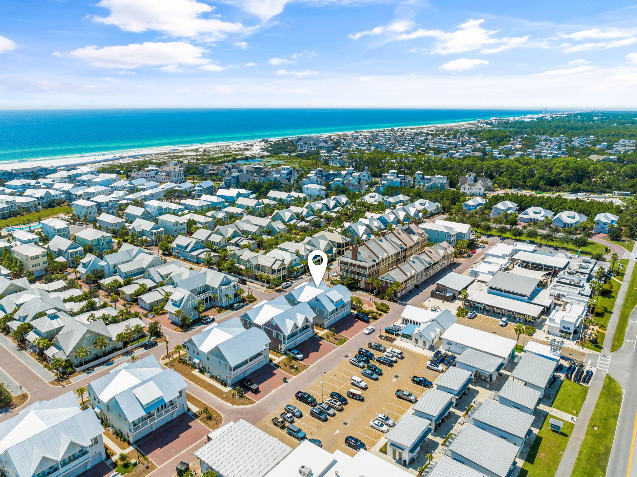 80 Wharf Ln Inlet Beach, Unit B Inlet Beach, FL 32461 - Photo 37 of 43 an aerial view of residential building with parking space
