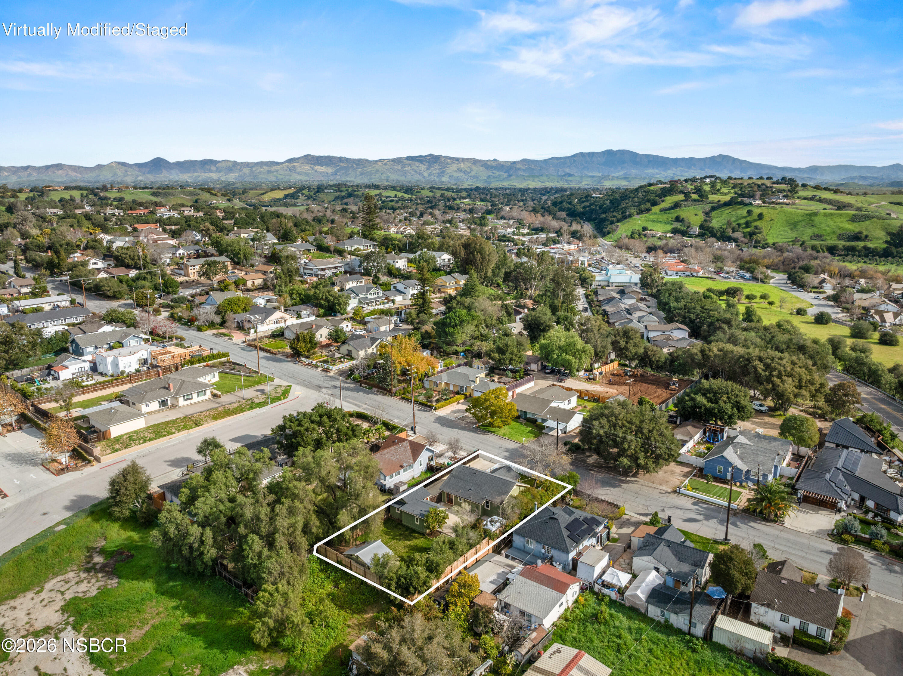 533 Pine Street Solvang, CA 93463 - Photo 34 of 37 an aerial view of residential houses with outdoor space and trees