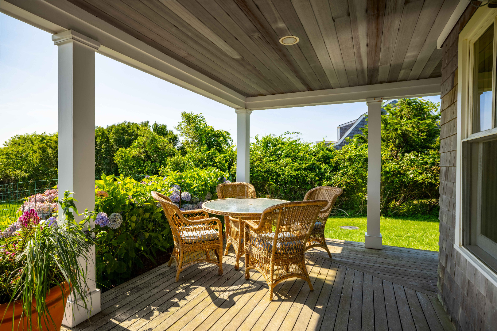 110 Baxter Road Nantucket, MA 02554 - Photo 32 of 46 Guest House Covered Front Porch