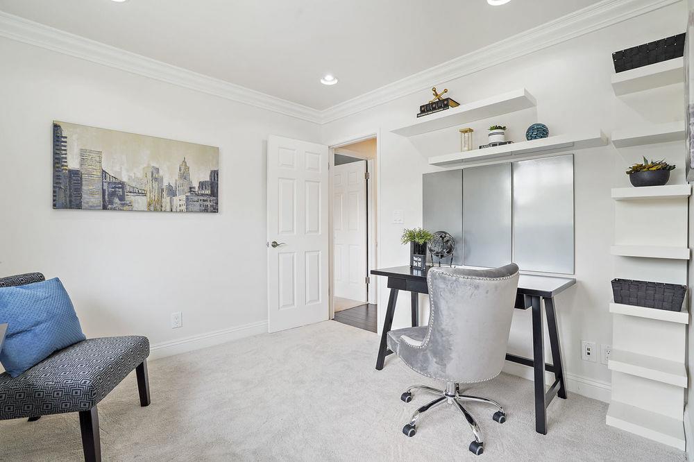 222 Thomas Drive Los Gatos, CA 95032 - Photo 25 of 28 a view of a livingroom with furniture and a potted plant
