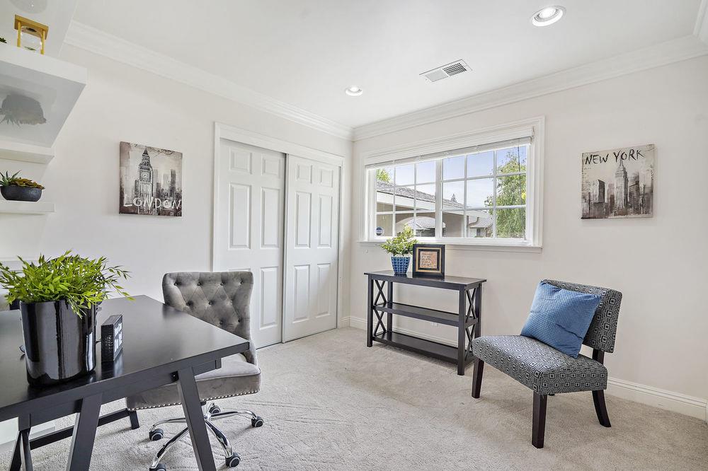 222 Thomas Drive Los Gatos, CA 95032 - Photo 9 of 28 a living room with furniture and a potted plant