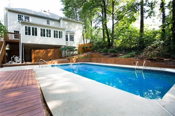 a view of a house with pool